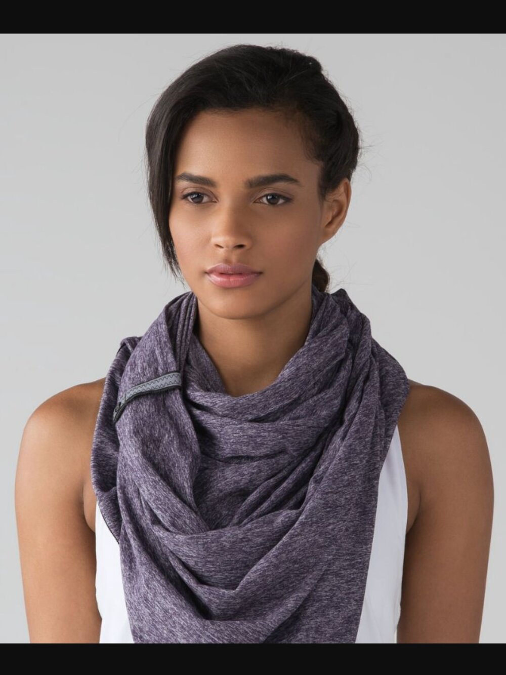 Lululemon Athletica Vinyasa Scarf Rulu Heathered Black Grape Retail Price $48.00